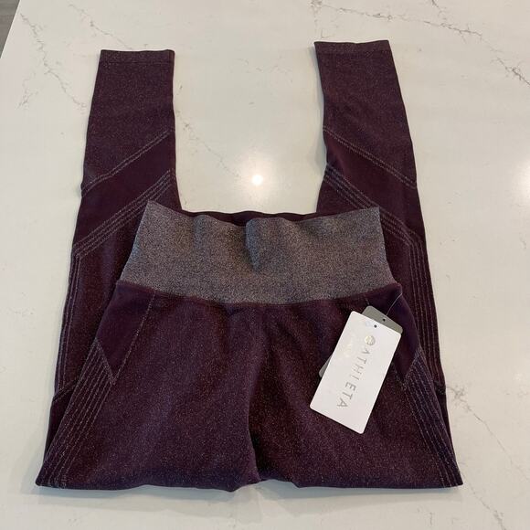 NWT Athleta Twilight Tight 2.0 Leggings‎ in Antique Burgundy Size Small - Picture 4 of 10